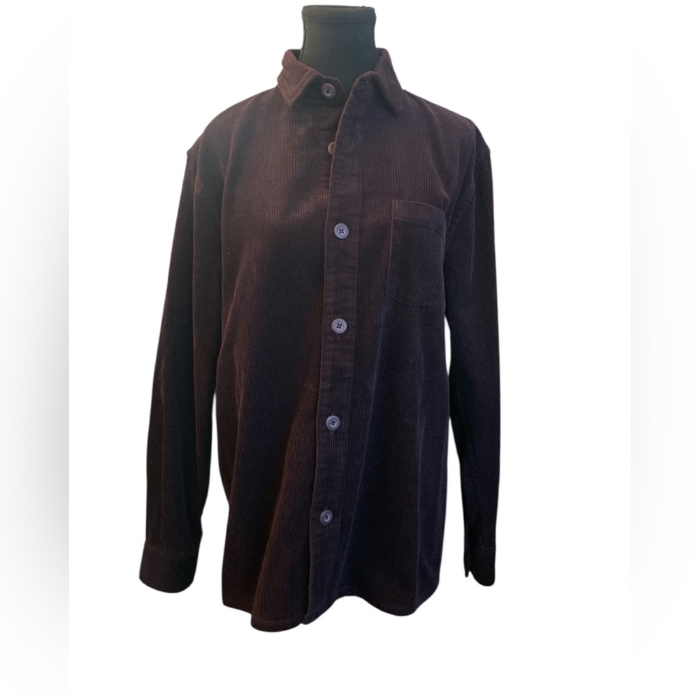 Express Dark Purple Corduroy Shirt M NWT